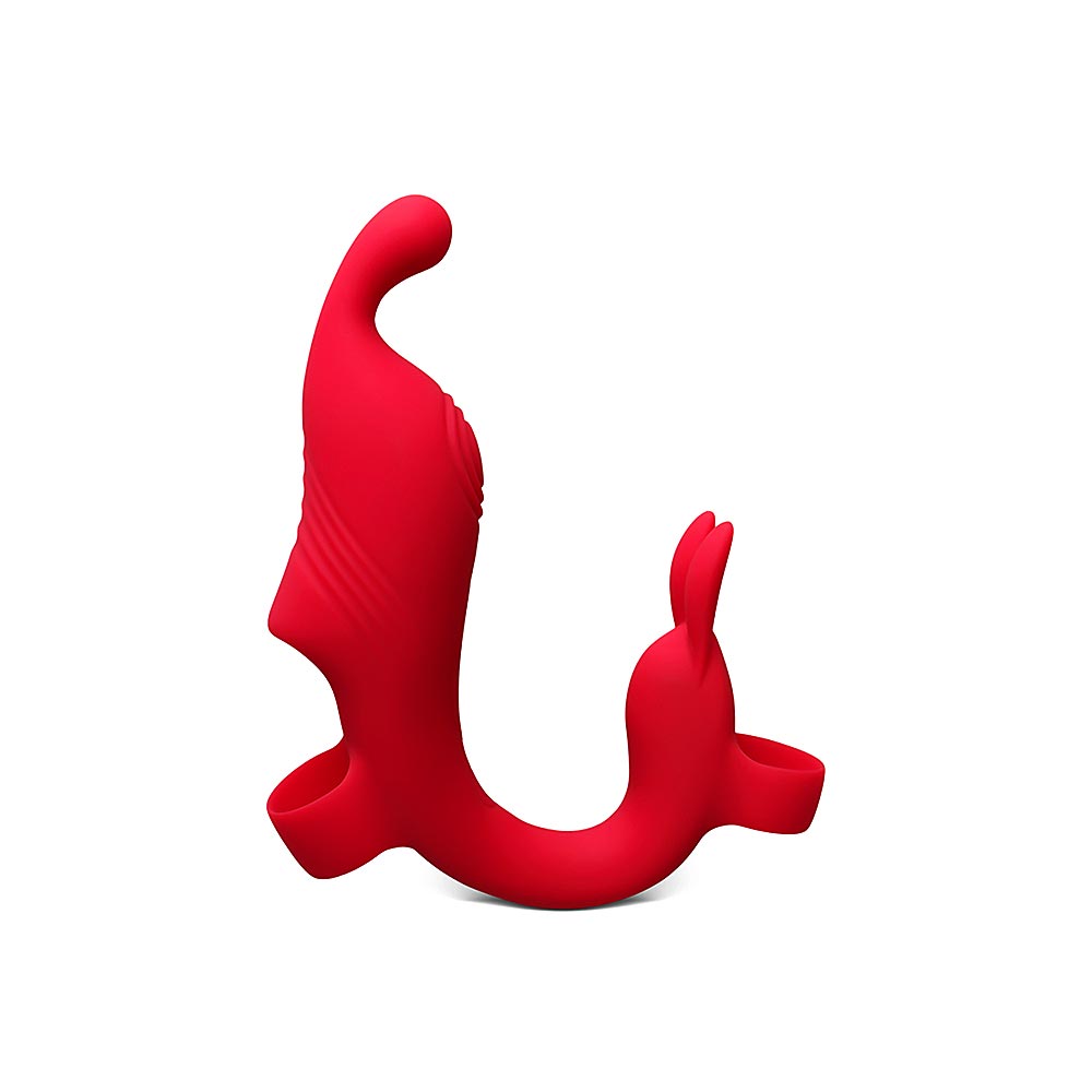 Red 10-Speed Finger Vibrator