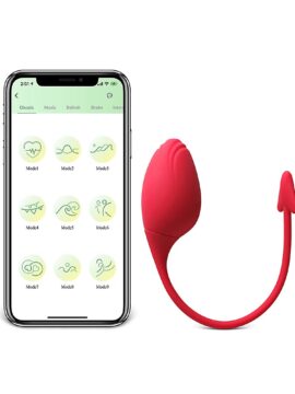 Red 9-Speed App-Controlled Vibrating Massager