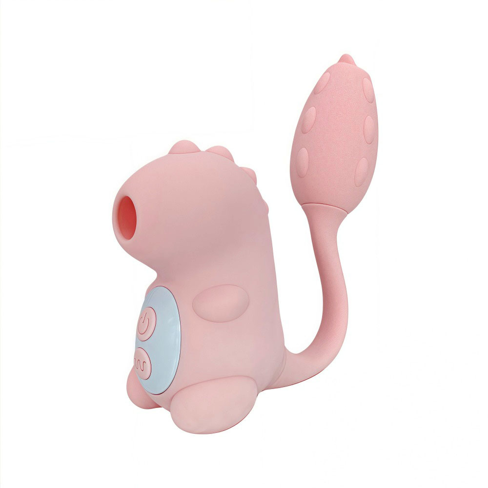 12-Mode Pink Cute Vibrator with Sucking and Licking Functions