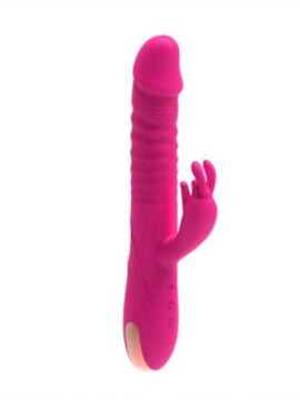 10-Speed Magenta Rabbit Vibrator with Thrusting Function