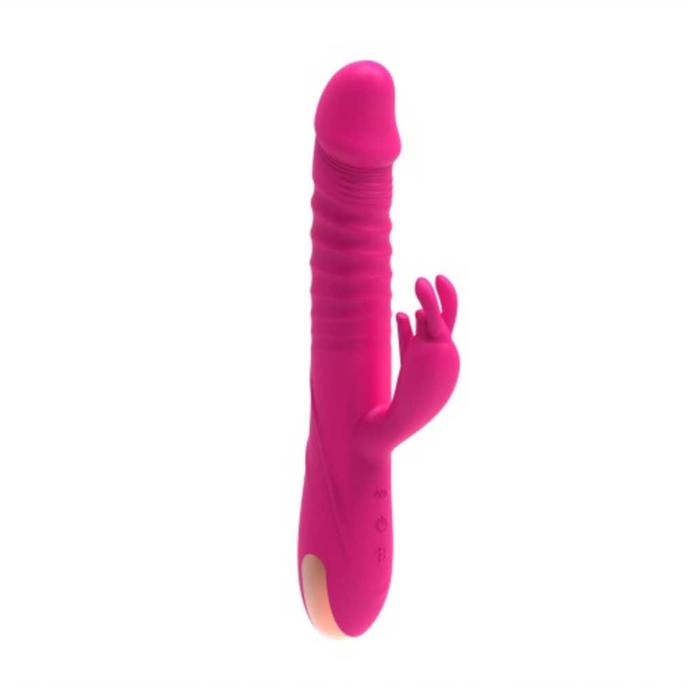 10-Speed Magenta Rabbit Vibrator with Thrusting Function