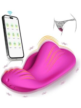 9 Modes Magenta Wearable Panty Vibrator with App Control