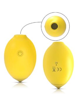10-Speed Lemon-Shaped Vibrator with Clitoral Suction Function