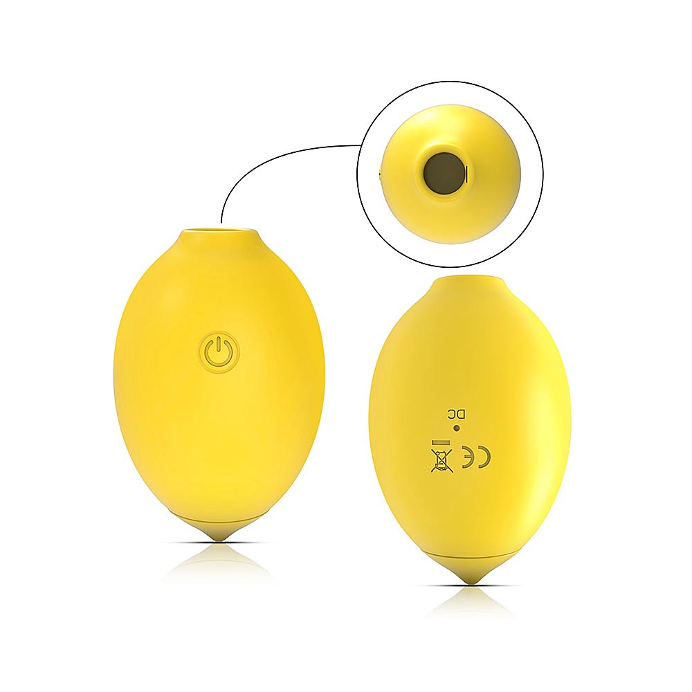 10-Speed Lemon-Shaped Vibrator with Clitoral Suction Function
