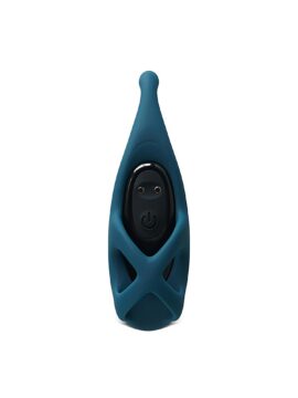 9-Speed Dark Green Finger Sleeve Vibrator
