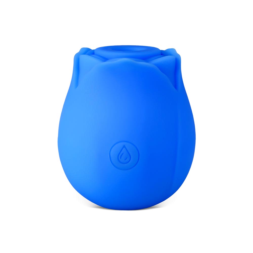Glow-in-the-Dark 10-Function Blue Clitoral Sucking Rose
