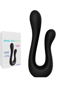10-Mode Dual-Ended Vibrator with Small & Large Silicone Tips