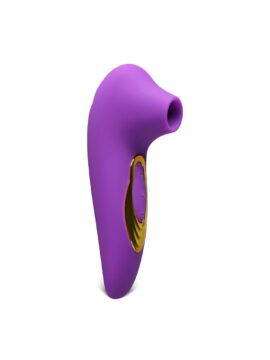 5-Speed Purple Sucking Massager with Plated Accent