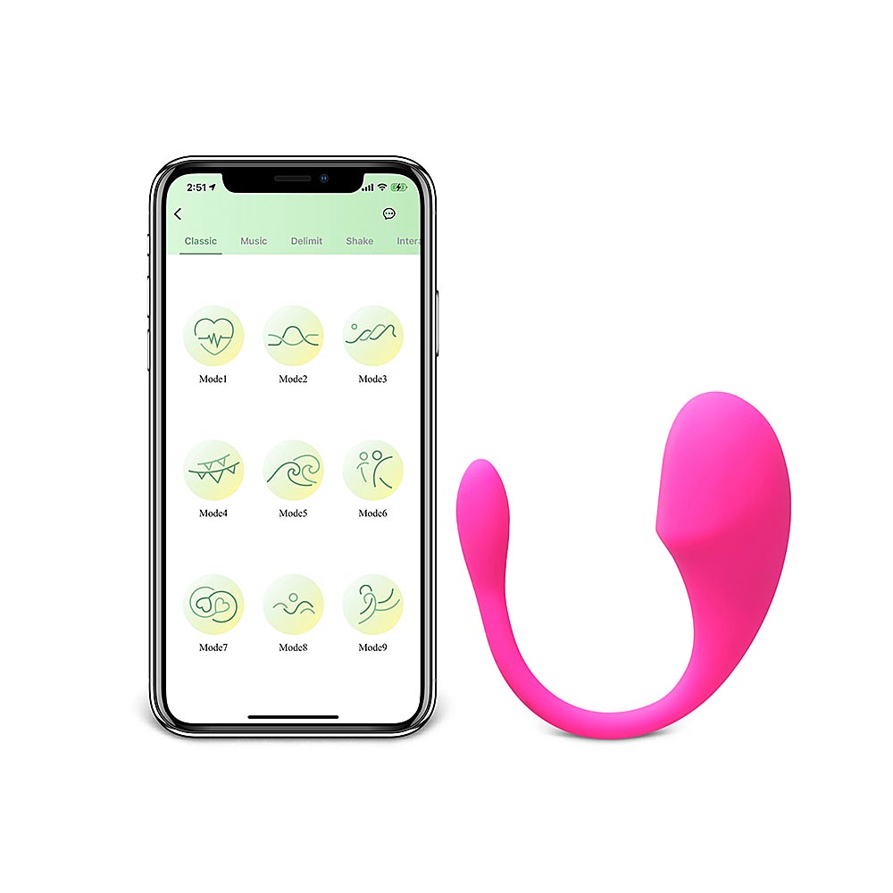 Pink Vibrating Egg with 9-Speed App-Controlled