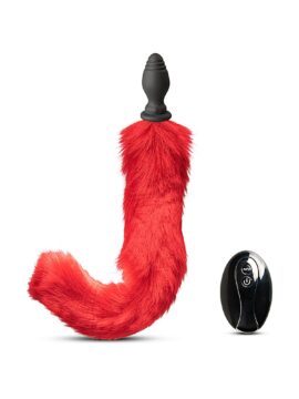 10 Speeds Red Tail Remote Control Vibrating Butt Plug