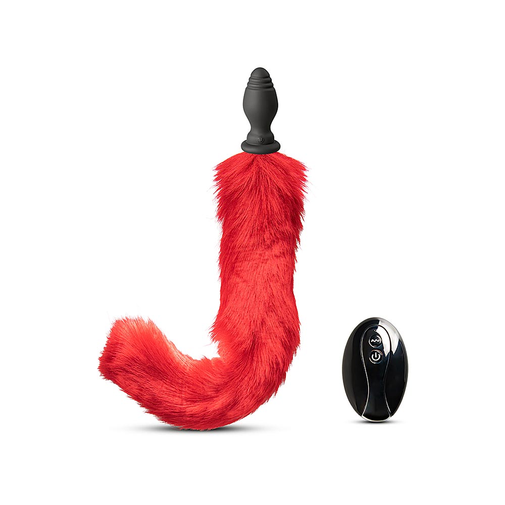 10 Speeds Red Tail Remote Control Vibrating Butt Plug