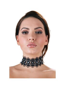 Embroidered Choker Black
